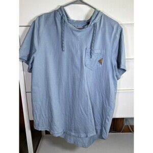 i jeans by Buffalo Sweater Men's Size Large Light Blue Short Sleeve Hoodie VGC